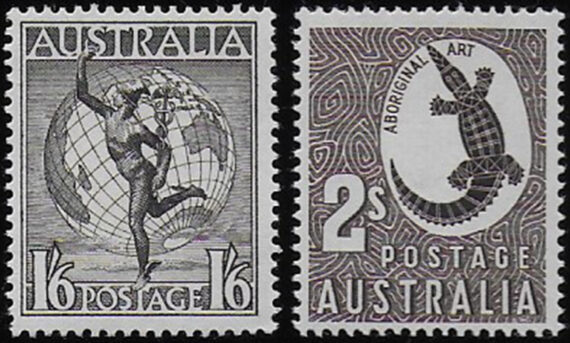 1956 Australia Elisabetta II 2v. MNH SG n. 224e/f