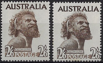 1952-65 Australia aborigine 2v. MNH SG n. 253/253b