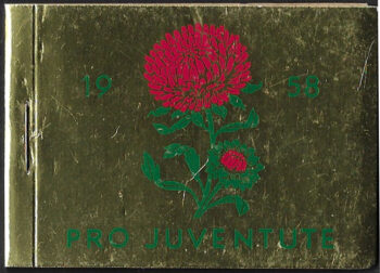 1958 Svizzera Pro Juventute booklet gold MNH SBHV n. 7
