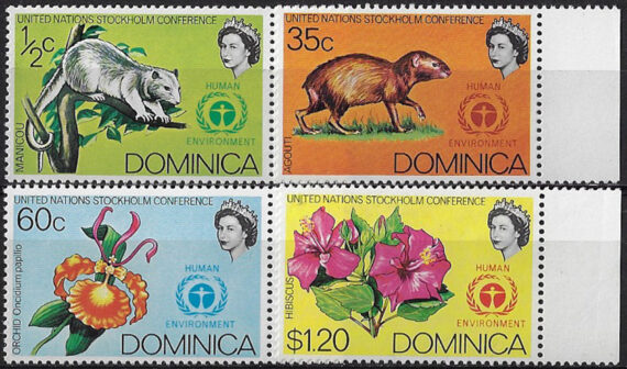 1972 Dominica flora and fauna 4v. MNH SG. n. 352/55