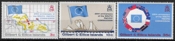 1972 Gilbert and Ellice Islands South Pacific Commission 3v. MNH SG n. 196/98