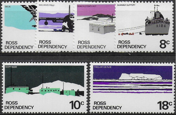 1972 Ross Dependency landscapes 6v. MNH SG. n. 9a/14a