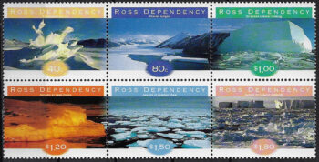 1997 Ross Dependency  ice formation 6v. block MNH SG. n. 54/59