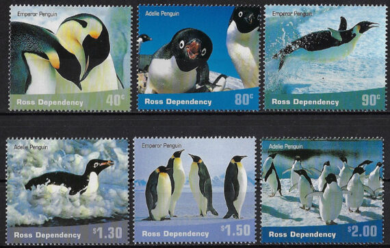 2001 Ross Dependency Penguins 6v. MNH SG. n. 72/77