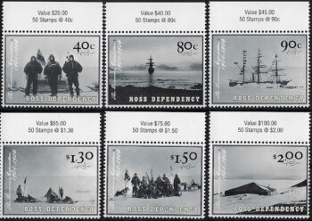 2002 Ross Dependency  Antarctic Discovery 6v. MNH SG. n. 78/83