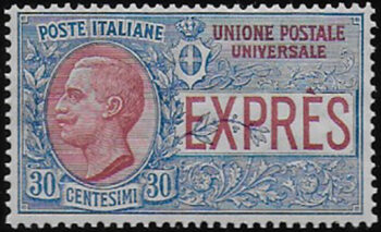 1908 Italia Espresso 30c. estero 1v. bc MNH Sassone n. 2