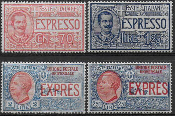 1925-26 Italia Espressi nuovi valori 4v. sup MNH Sassone n. 11/14