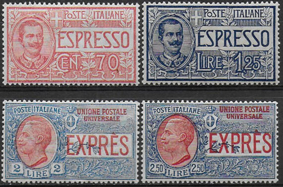 1925-26 Italia Espressi nuovi valori 4v. sup MNH Sassone n. 11/14