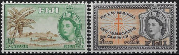 1954 Fiji Health stamps 2v. MNH SG n. 296/97