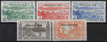 1957 New Hebrides postage due 5v. MNH SG n. D16/20