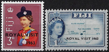1963 Fiji Royal visit 2v. MNH SG n. 326/27