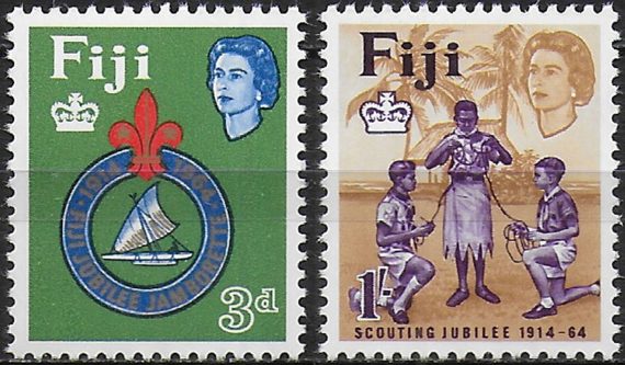 1964 Fiji 50th Scout Movement 2v. MNH SG n. 336/37