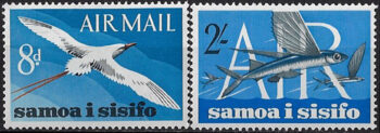 1965 Samoa Air mail 2v. MNH SG n. 263/64