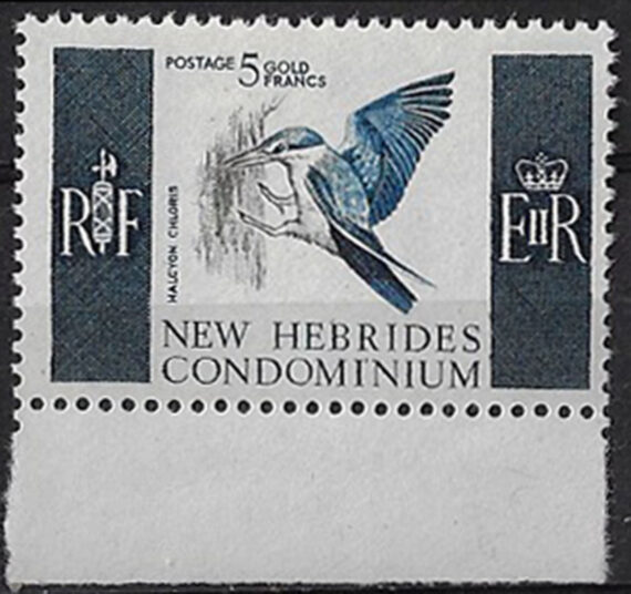 1967 New Hebrides 5f. Halcyon Chloris 1v. MNH YT n. 256