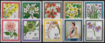 1968 Niue flowers 10v. MNH SG n. 141/150