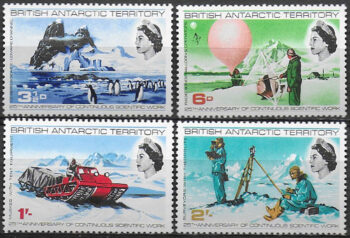 1969 British Antarctic Territory Scientific work 4v. MNH SG n. 20/23