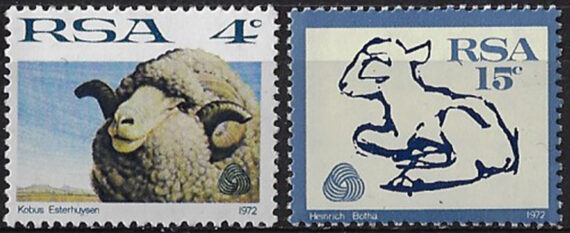 1972 South Africa sheep and wool industry 2v. MNH SG n. 310/11