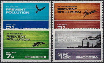 1972 Rhodesia "prevent pollution" 4v. MNH SG n. 470/73