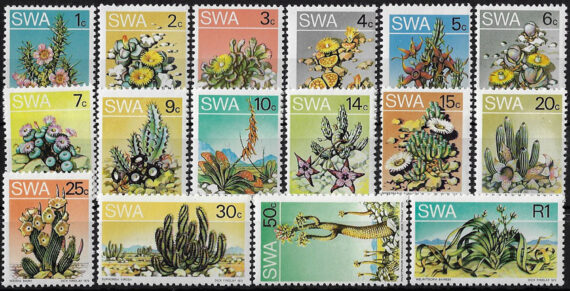 1973 South West Africa succulents 16v. MNH SG n. 241/56