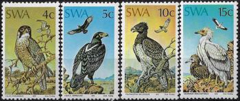1975 South West Africa birds of Pray 4v. MNH SG n. 270/73