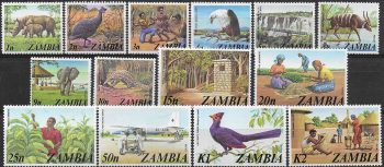 1975 Zambia animals and views 14v. MNH SG n. 226/39