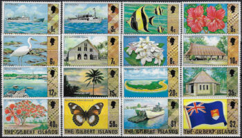 1976 Gilbert Islands landscape 16v. MNH SG n. 23/38