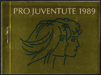 1989 Svizzera Pro Juventute booklet gold MNH SBHV n. 38