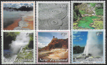 1993 New Zealand termal wonders Routura 6v. MNH SG n. 1730/35