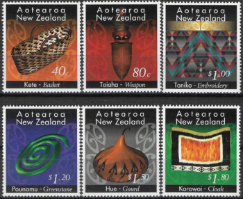 1996 New Zealand Maori Craft 6v. MNH SG n. 1952/57