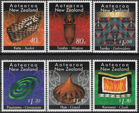 1996 New Zealand Maori Craft 6v. MNH SG n. 1952/57