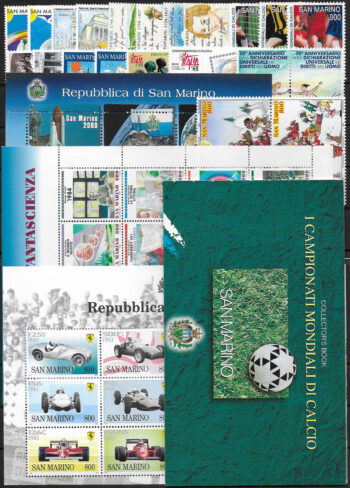 1998 San Marino annata completa 23v+3MS+1booklet MNH