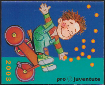 2003 Svizzera Pro Juventute baby with tricycle MNH SBHV n. 52