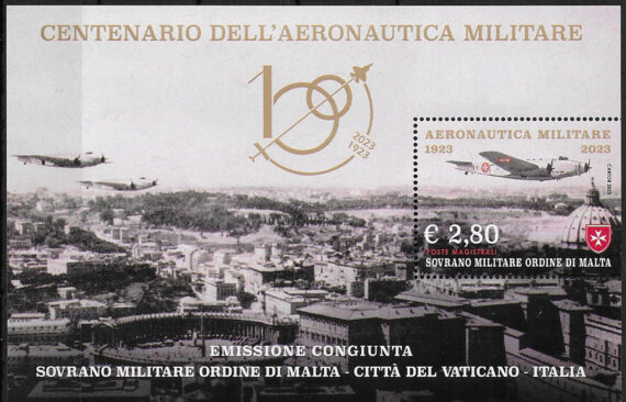2023 SMOM Centenario Aeronautica Militare MS MNH