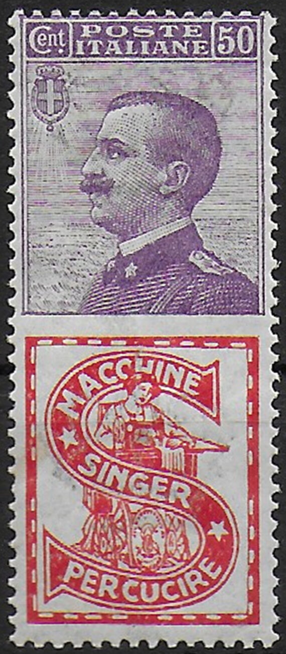 1924-25 Italia Pubblicitari 50c. Singer MNH Sassone n. 16