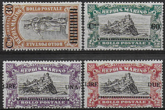 1924 San Marino Pro Combattenti 4v. MNH Sassone n. 103/06