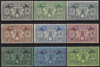1925 New Hebrides Totem 9v. MNH SG n. 43/51
