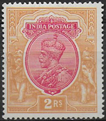 1926 India Giorgio V 2r. carmine and orange MNH SG n. 215
