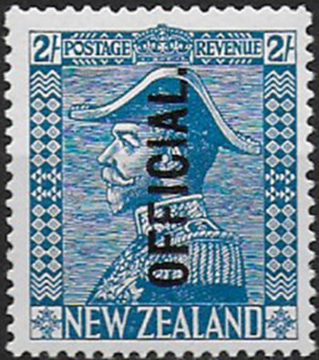 1928 New Zealand OFFICIAL 2s. light blue MH SG. n. O112