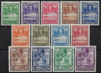 1932 Sierra Leone Giorgio V 13v. MH SG n. 155/67