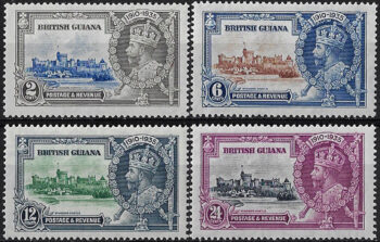 1935 British Guiana Silver Jubilee 4v. MNH SG. n. 301/04