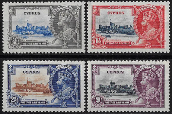 1935 Cyprus Silver Jubilee 4v. MNH SG n. 144/47