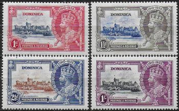 1935 Dominica Silver Jubilee 4v. MNH SG n. 92/95
