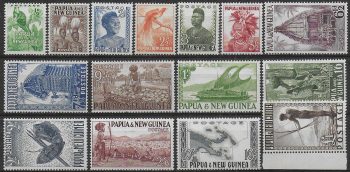 1952 Papua New Guinea ordinary stamps series 15v. MNH Y&T n. 1/15