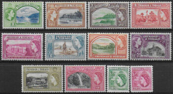 1953-59 Trinidad and Tobago Elisabetta II 12v. MH SG. n. 267/78