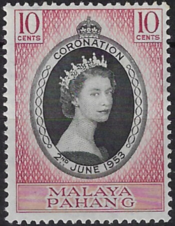1953 Pahang Malaysia Coronation 1v. MNH SG n. 74