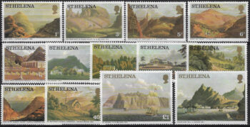 1976 St Helena landscapes 13v. MNH SG. n. 319B/331B