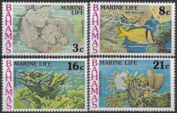 1977 Bahamas marine wildlife 4v. MNH SG. n. 493/96