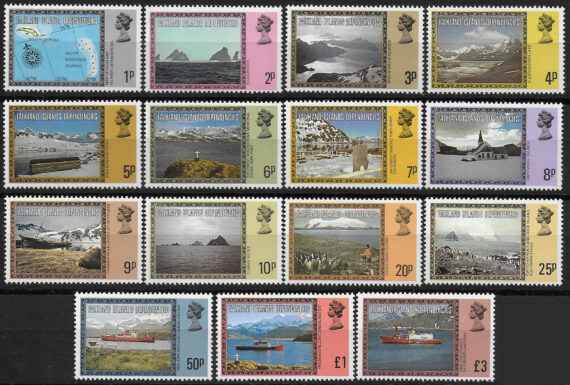 1980 Falkland Islands Dependencies landscapes 15v. MNH Michel n. 78/92