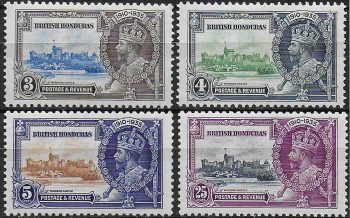 1935 British Honduras Silver Jubilee 4v. MNH SG. n. 143/46