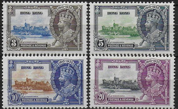 1935 Hong Kong Silver Jubilee 4v. MNH SG n. 133/36